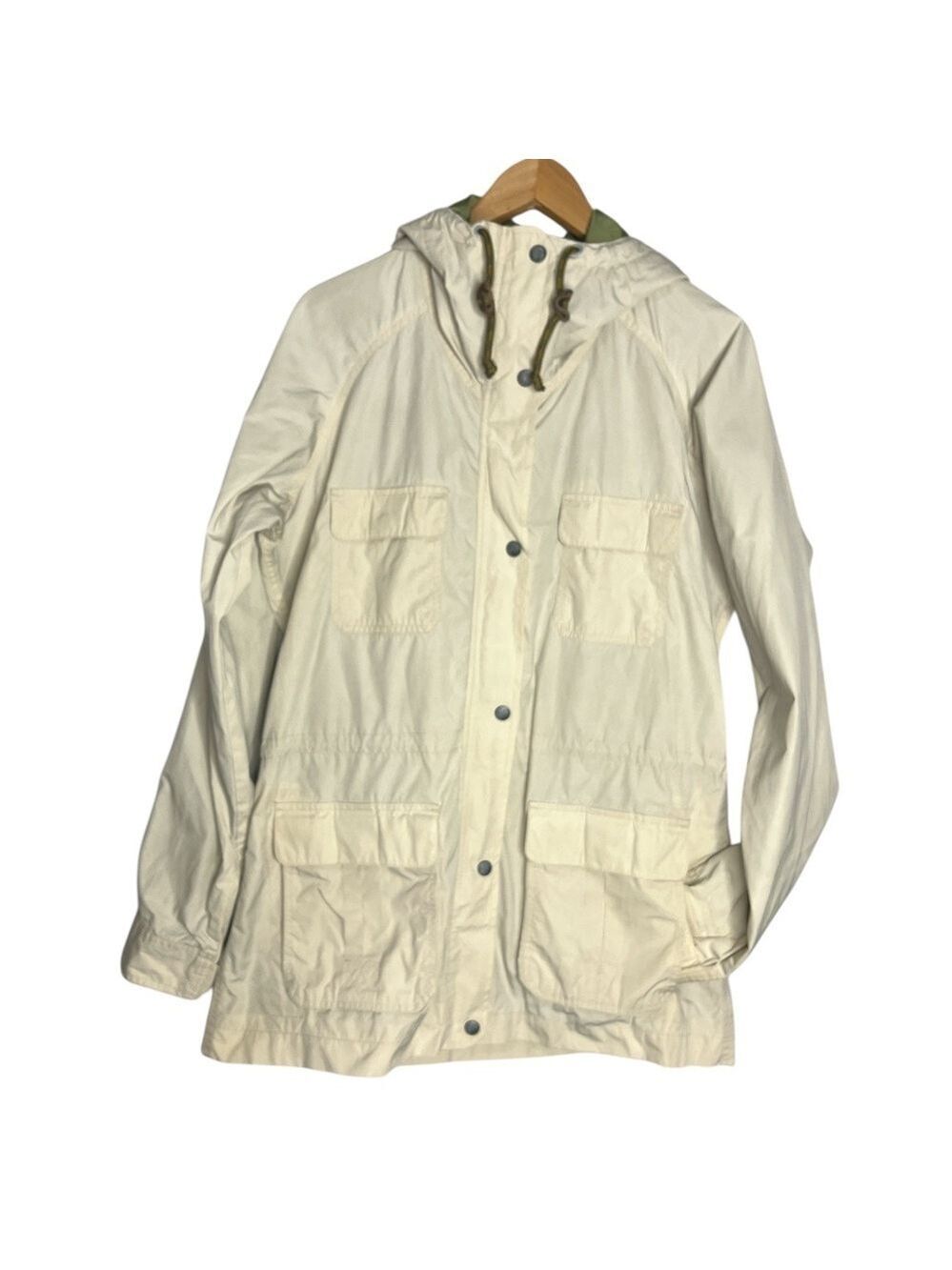 Eddie Bauer Beige Mountain Parka Windbreaker Rain Jacket, size LT